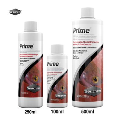 Seachem Prime - is the complete and concentrated conditioner for both fresh and salt wate