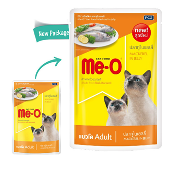 MeO มีโอ อาหารแมวชนิดเปียก สูตรปลาทูในเยลลี่ สำหรับแมวทุกสายพันธุ์ ตั้งแต่หย่านมขึ้นไป  (80g)