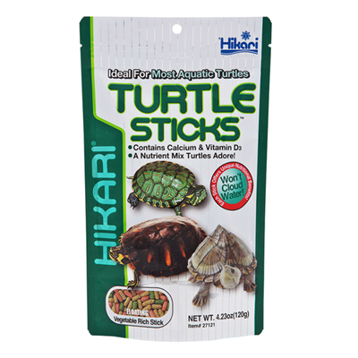 Hikari Turtle Sticks, Floating Vegetable Rich Stick, Ideal for Most Aquatic Turtles (52g.)
