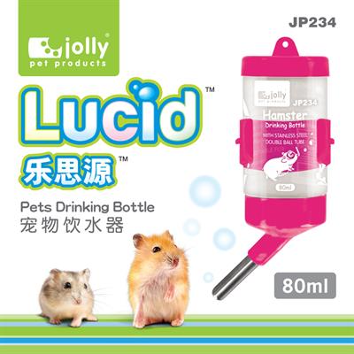 Jolly ขวดน้ำสัตว์เลี้ยง สำหรับหนูแฮมเตอร์ แบบล็อกติดกรงได้ คละสี (80ml) (JP234)