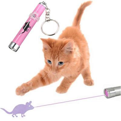 เลเซอร์ไฟรูปหนู ของเล่นสำหรับแมว (สีชมพู)