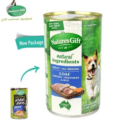 Nature s Gift meal time Chicken Oats & Vegetables Formulas, Premium Dog food can (700g)