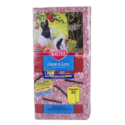 Kaytee Clean & Cozy Apple Orchard Pet Paper Bedding, Free Apple Orchard Chews (1500 cu in)