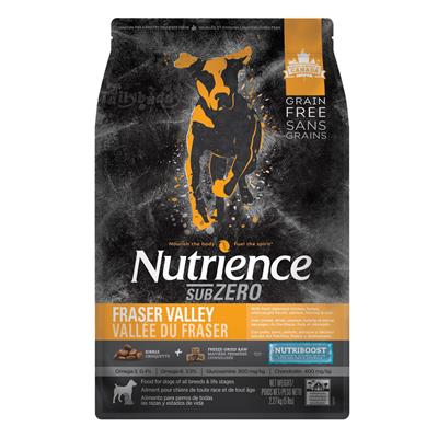 Nutrience SUBZERO Fraser Valley Dog, Dog food with real freeze-dried chicken and fish