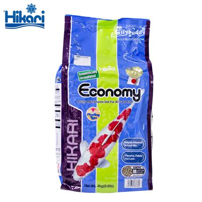 Hikari Economy M, Koi And Pond Fish daily food, Large pellet (floating type) (Medium) (4Kg.)
