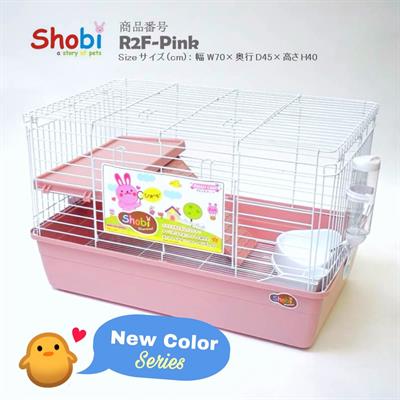 Shobi Rabbit Cage/ Guinea pig Cage 2 floors (R2F) (Pink)
