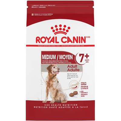 Royal Canin MEDIUM ADULT 7+ อาหารสุนัข (แบบเม็ด) สำหรับสุนัขโต ขนาดกลาง อายุ 7 ปีขึ้นไป (10 kg)