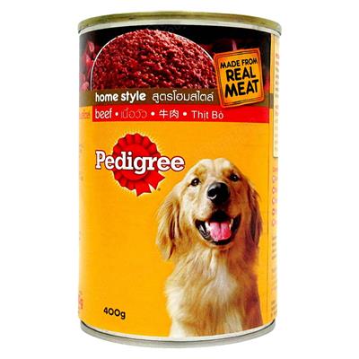 เพดดีกรี Pedigree - อาหารเปียกสุนัขแบบกระป๋อง สูตรโฮมสไตล์ รสเนื้อวัว (400g. , 700g. , 1.15kg.)