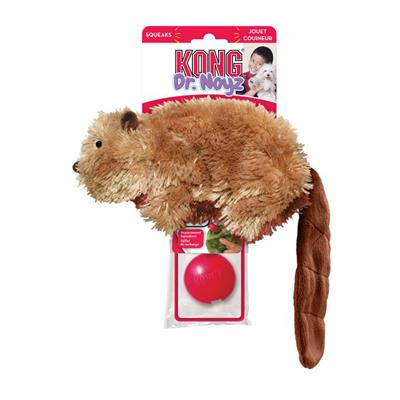 KONG Dr. Noyz Beaver - full of playtime fun that can be varied depending on mood with a removable squeaker