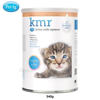 PetAg KMR Kitten Milk Replacer Powder - a food source for orphaned or rejected kittens or those nursing, but needing supplemental feeding  (340g/12oz)