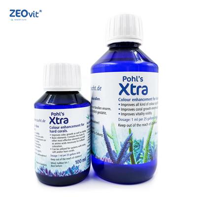 Pohl s Xtra, designed to enhance the coloration and growth corals. [Korallen-Zucht, ZEOvit]