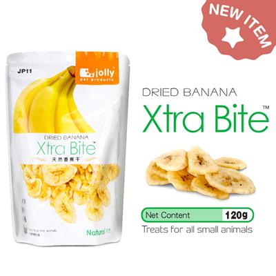 Jolly Xtra Bite Dried Banana กล้วย อบแห้ง สำหรับ กระต่าย แกสบี้ หนูแฮมสเตอร์ (120g) (JP11)