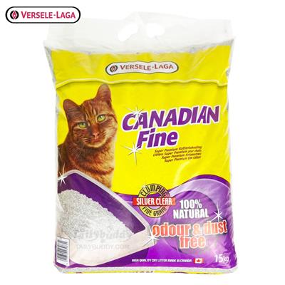 Versele-laga Canadian Fine ทรายแมวแคนนาดา ทรายแมวดูดกลิ่นมูล ไร้ฝุ่น ไร้กลิ่น ดูดกลิ่นมูลได้ดีเยี่ยม เม็ดเล็กประหยัดกว่า (15kg)