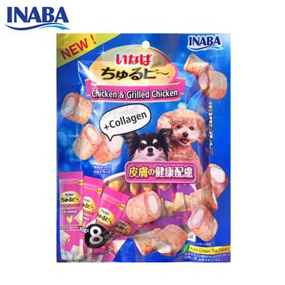 INABA CHURU BEE FOR DOG GRILLED CHICKEN FILLET WITH COLLAGEN  (8pcs) (QDS-73)