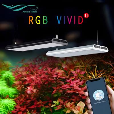 Chihiros RGB VIVID Aquarium LED Light suitable for very densely planted aquariums, Sunrise Sunset Full Spectrum App Dimmable RGB Light