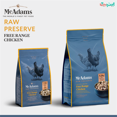 McAdams Raw Preserve Freeze Dried Free Range Chicken แมคอดัมส์ อาหารสุนัขฟรีซดราย สูตรไ่ก่ (400g 1.5kg)
