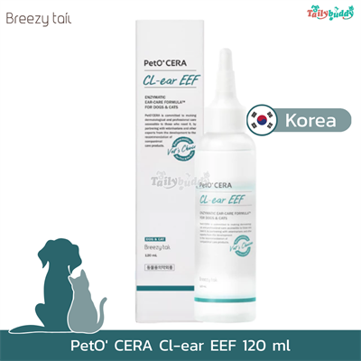 PetO  CERA Cl-Ear EEF For Dogs & Cats 120ml