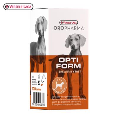 OROPHARMA Optiform dog - อาหารเสริมสุนัข ปรับช่องท้อง ช่วยย่อย เจริญอาหาร ขนแน่น (100 เม็ด), Versele Laga