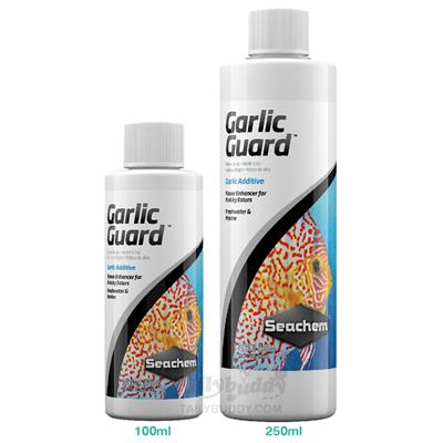 Seachem Garlic Guard เสริมภูมิต้านทานโรค สำหรับปลาน้ำจืดและปลาน้ำเค็ม (100ml, 250ml)