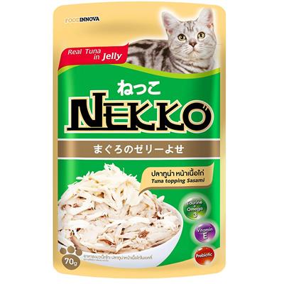Nekko Cat in jelly  Tuna Topping Sasami (70g)