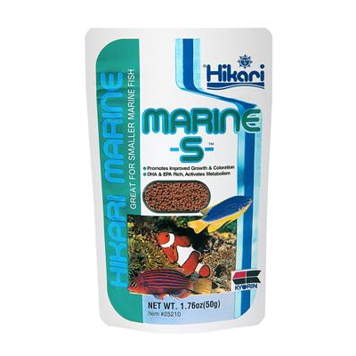 Hikari Marine S - อาหารปลา ฮิคาริ มารีน เอส สำหรับปลาทะเลขนาดเล็ก อุดมไปด้วยสารอาหารที่ปลาทะเลต้องการ ชนิดจมน้ำ (50g)