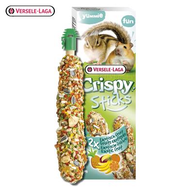 Crispy Sticks Hamsters/Squirrels Exotic Fruit รสผลไม้รวม สำหรับแฮมสเตอร์ กระรอก (110g)., Versele Laga