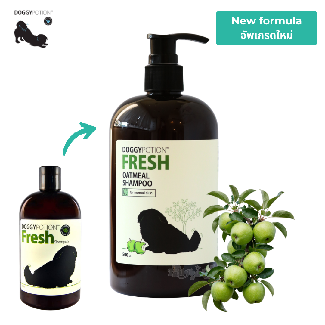 (สูตรใหม่) Doggy Potion Fresh แชมพูสุนัข สูตร Fresh สำหรับผิวทั่วไป บำรุงผิว บำรุงขน กลิ่นหอมนาน (500ml)