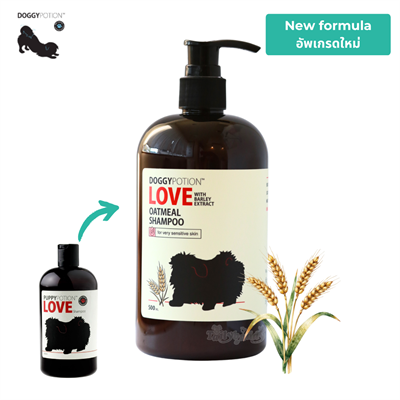 (สูตรใหม่) Doggy Potion Puppy Potion Love แชมพูสุนัข สูตร Love เพื่อลูกสุนัข สุนัขแก่ แพ้ง่าย ลดอาการอักเสบของผิวหนัง (500ml)