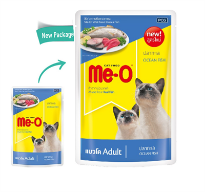 MeO มีโอ อาหารแมวชนิดเปียก สูตรปลาทะเล สำหรับแมวทุกสายพันธุ์ ตั้งแต่หย่านมขึ้นไป  (80 g)