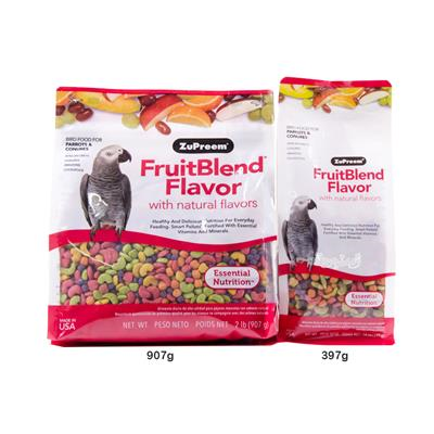ZuPreem FruitBlend Flavor with Natural Flavors Parrots, Conures, African Greys, Senegals, Amazons, Eclectus, Small Cockatoos (2 lb./0