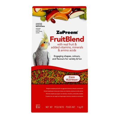 ซูพรีม อาหารนกอัดเม็ด (MEDIUM BIRDS) สำหรับนกค็อกคาเทล เลิฟเบิร์ด คอนัวร์ และนกแก้วกลาง (1kg)