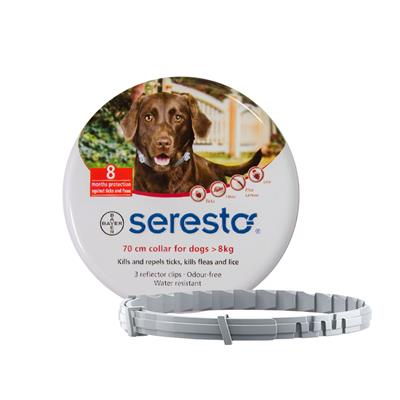 Seresto Kills and repels ticks, kills fleas and lice collar for dogs > 8 kg