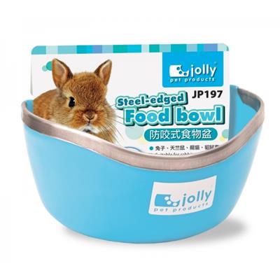 Jolly Stell-Edged Food Bowl for Rabbits, guinea pigs, chinchillas & ferrets (Blue) (JP197)