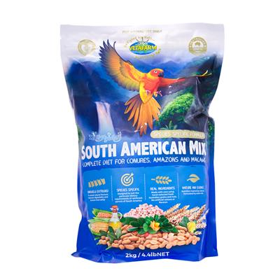 Vetafarm South American Mix Complete diet for Conures, Amazons, Macaws (2kg,10kg)
