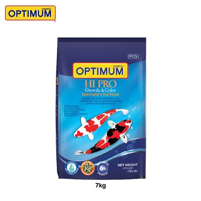 OPTIMUM HIPRO Growth & Color ออพติมั่ม อาหารปลาคาร์ฟ ไฮโปร สูตรเร่งโต เร่งสี สำหรับปลาคาร์ฟที่โตแล้ว เม็ดลอยน้ำ เม็ดใหญ่ (7kg)