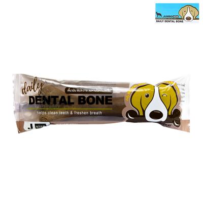 Daily Dental Bone กระดูกขัดฟันสุนัข รสตับ ขนาดจัมโบ้  ยับยั้งคราบแบคทีเรียและหินปูน (175g.)
