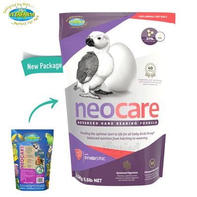 Vetafarm Neo care อาหารลูกป้อนพรีเมี่ยม ช่วยระบบย่อย โครงสร้างกระดูกและขน (450g)