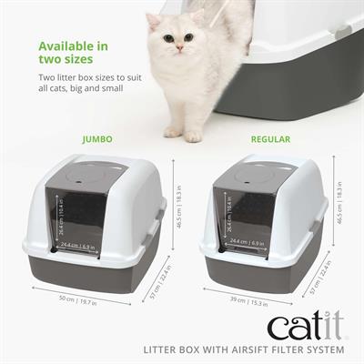 Catit Magic Blue Litter Box, captures and neutralizes ammonia (Regular 44075/ Jumbo 44071) Free!! Magic Blue Cartridge