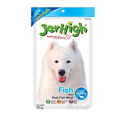 (EXP:10/05/2024)JerHigh Fish Stick (Low fat) Dog Snack - Healthy