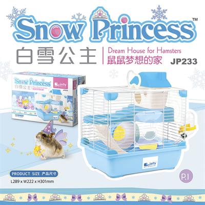 Jolly กรงหนูแฮมสเตอร์ขนาดเล็ก รุ่น Snow Princess สีฟ้า อุปกรณ์ครบ (รุ่นEco ไม่มีกล่องบรรจุ) (JP233E)