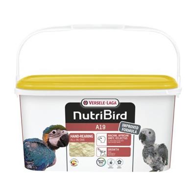 NutriBird A19 Hand-rearing food for macaws, African greys and eclectus (200g, 800g, 3Kg)