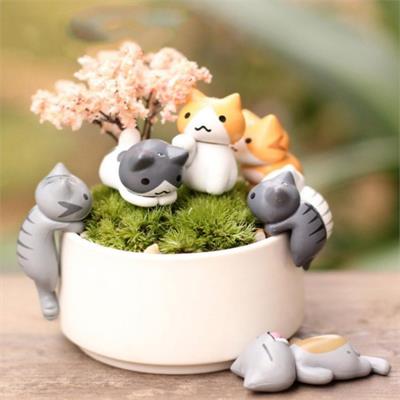 New! Tiny Cute Cat Set, mini gardenscapes, DIY ( 6 pieces/set )