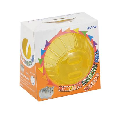 Alex Hamster Exercise Ball ลูกบอลวิ่งออกกำลังกาย สำหรับหนูแฮมสเตอร์ Size S สีเหลือง (4.5นิ้ว/11.5ซม.) (AL159)