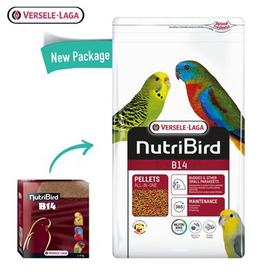 Nutribird B14 นูทริเบิร์ดอาหารนก หงษ์หยก พารากีตเล็ก เลิฟเบิร์ด แก้วเล็ก เม็ดสีกลมเล็ก (800g, 3kg)