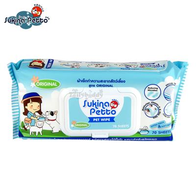 Sukina Petto - Pet Wipes Original  (70 Sheets.)