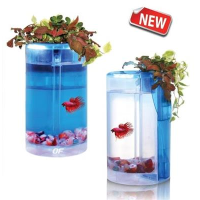 OF Betta Flora ระบบ hybrid ตู้ปลากัด + ปลูกต้นไม้ไฮโดรโปนิคส์ มีไฟ LED ในตัว (2L)