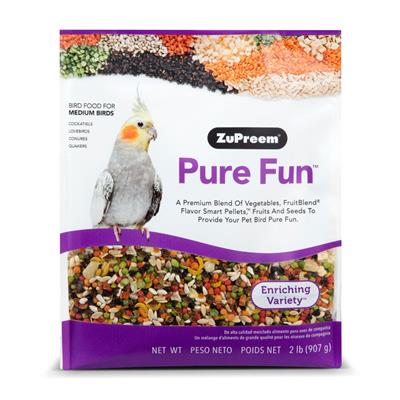 Zupreem Pure Fun Medium Birds vegetables and fruit to help excite and enrich your pet bird  (2lb/907g)