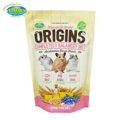 Vetafarm Origins อาหารหนูแฮมเตอร์ และหนูเจอบิล พรีเมี่ยม ดีต่อระบบย่อยอาหาร (500g)