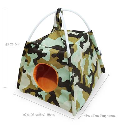 KPS Fun Tent เต็นท์นอนผ้าฝ้าย บุผ้าขนนุ่ม สำหรับชูการ์ไกรเดอร์ (ลายพรางสีเขียว)