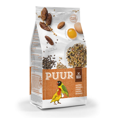 PUUR Lovebird 33+ gourmet ingredients, Complete food, Digest care and Feather care (750g) (2kg)
